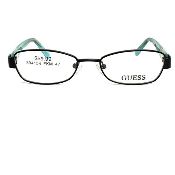 Guess Kids Eyeglasses Frames GU9092 BLK Black Blue Rectangle 47-16-130 H19302 - Picture 1 of 7